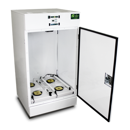 Close-up of the RoomMate™ grow box’s stealth design